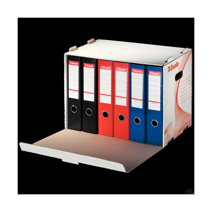 Pudło archiwizacyjne otwierane z przodu białe ESSELTE 10964 na segregatory 525x338x306mm