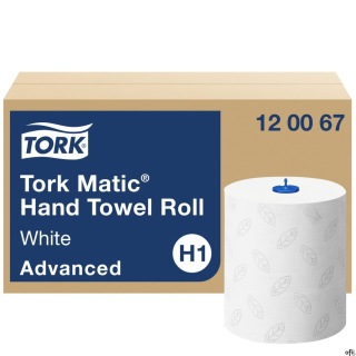 Ręcznik w roli Tork Matic System, 2 warstwy, kolor biały, celuloza TAD, długość 150m, 6 rolek/op, system H1Numer artykułu: 29006