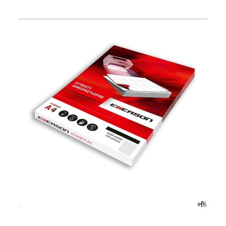 Etykiety A4 105x37mm białe nr023 (100sztuk) EMERSON eta4105.037