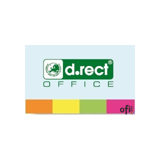 Zakładka indeksująca papierowa 20x50mm 4x40szt. neon 009142 D.RECT