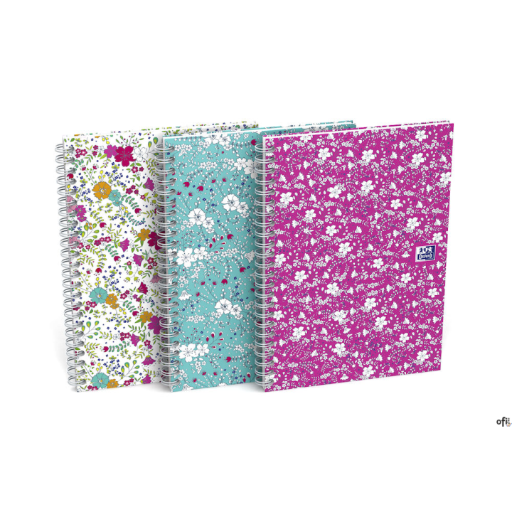 Kołonotatnik B5 60 kartek kratka/tagi Floral Oxford 400094955