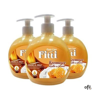 Mydło w płynie z dozownikiem FITTI 500 ml mleko z miodem *93152