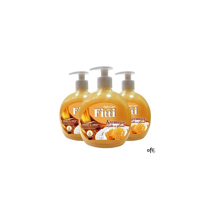Mydło w płynie z dozownikiem FITTI 500 ml mleko z miodem *93152