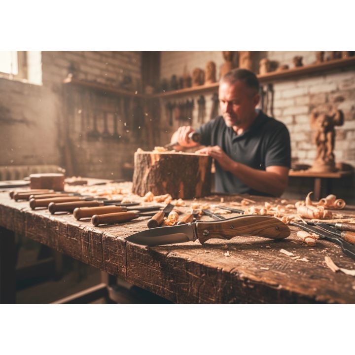 Nóż składany JUNGLE Schwarzwolf - Brązowy