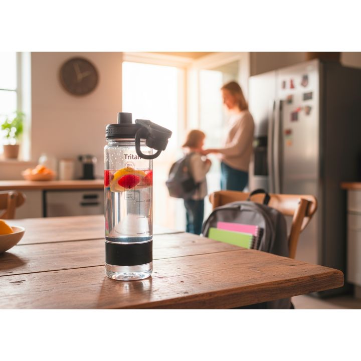 Butelka z tritanu 800 ml KIBO Schwarzwolf - Przeźroczysty