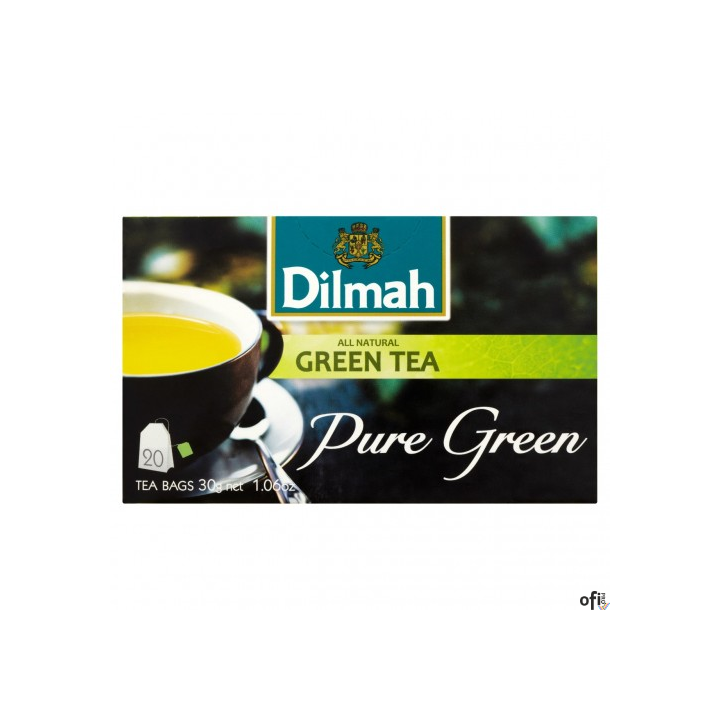 Herbata DILMAH PURE GREEN TEA ekspresowa (20 torebek) 1,5g zielona
