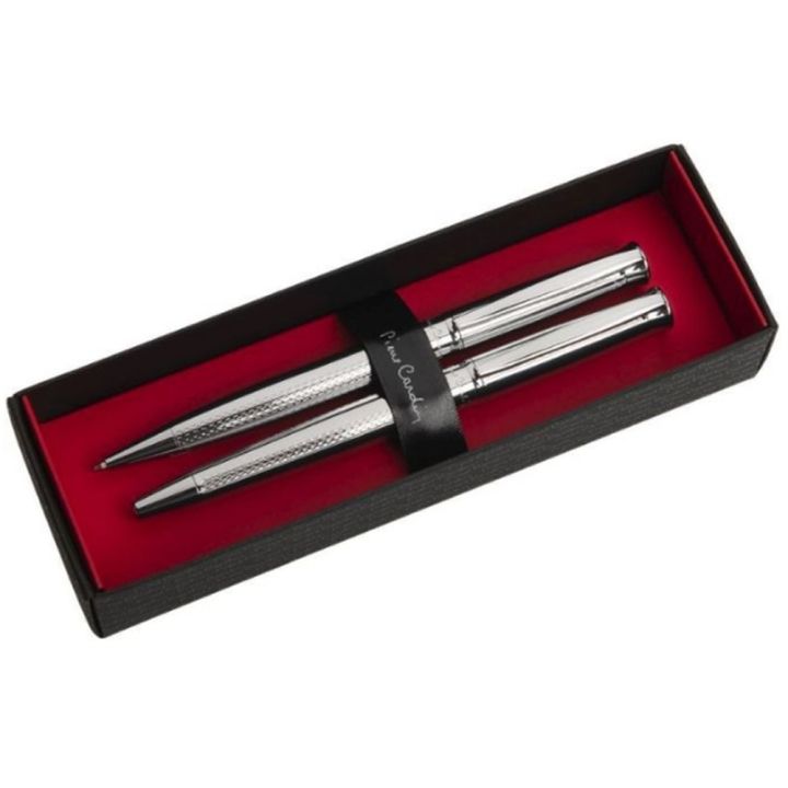 Zestaw piśmienny długopis i pióro kulkowe ROI Pierre Cardin - Szary