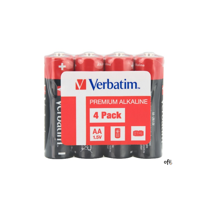 Baterie VERBATIM ALKALICZNE LR06 AA SHRINK 4szt. 49501