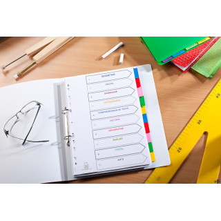 Przekładki kartonowe MYLAR A4 12 kart, kolorowe indeksy OXFORD 100204983