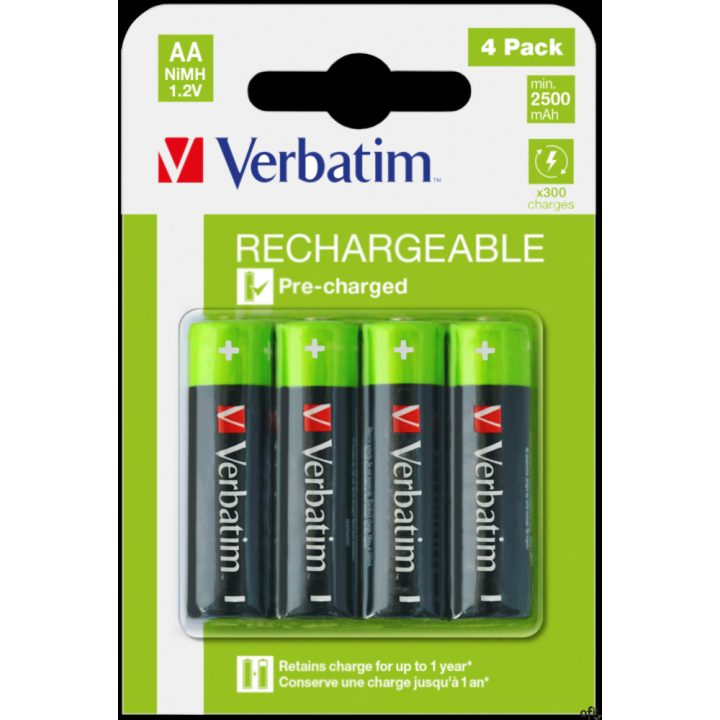 Akumulatory VERBATIM HR6 AA 2500 mAh BLISTER 4szt. 49517