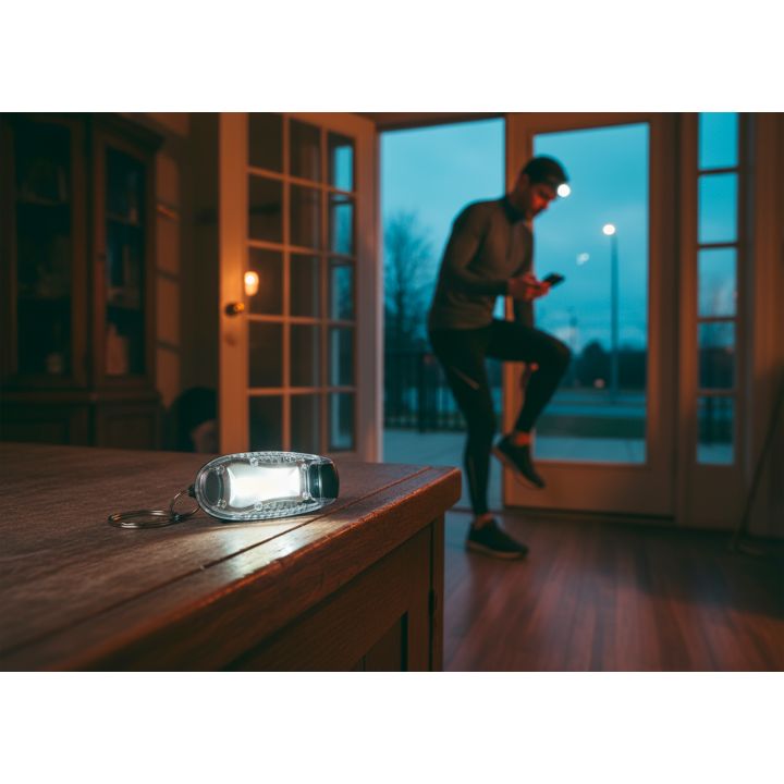 Latarka z brelokiem POSO Schwarzwolf - Szary