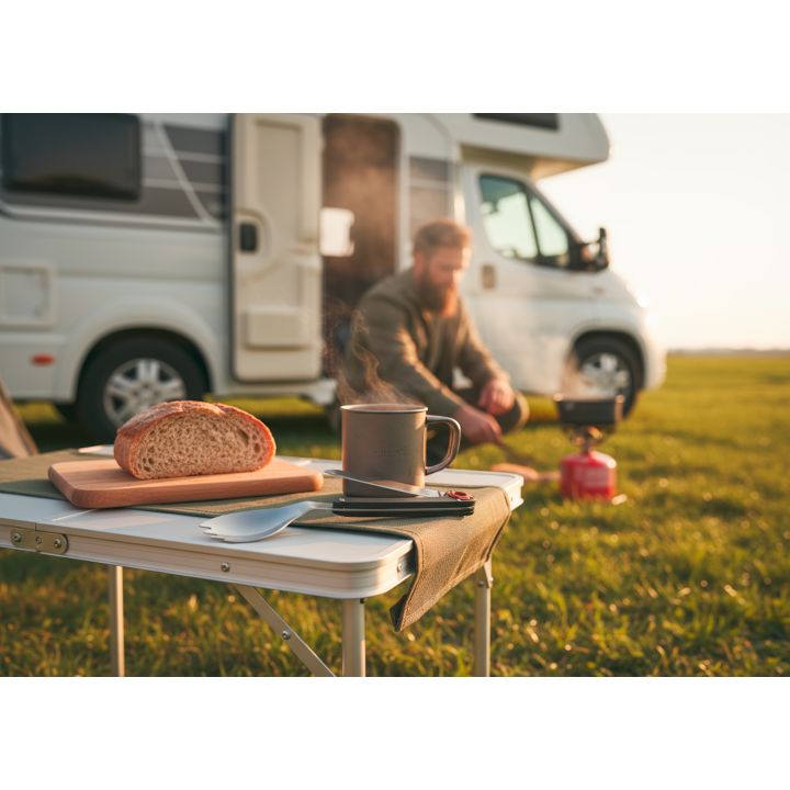 Sztućce turystyczne LATEMAR Schwarzwolf - Czarny