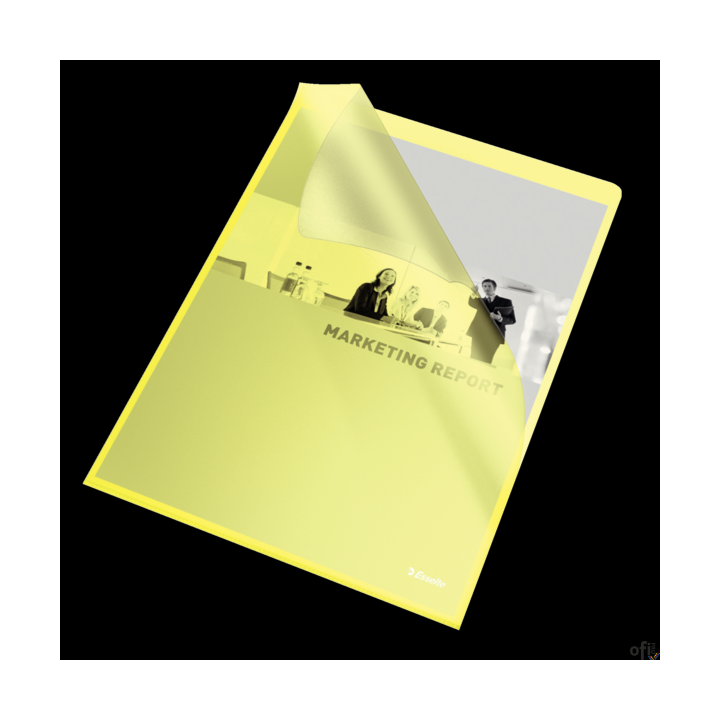 Ofertówki groszkowe A4 115mic żółte (25szt) ESSELTE 60836