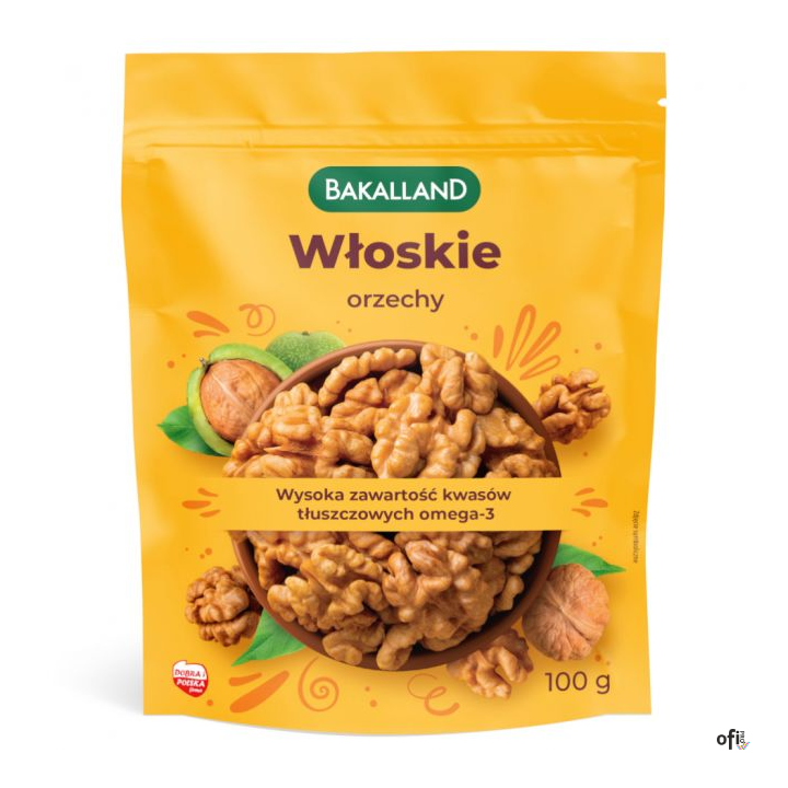 Orzechy włoskie 100g BAKALLAND