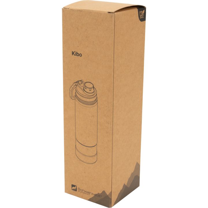 Butelka z tritanu 800 ml KIBO Schwarzwolf - Szary