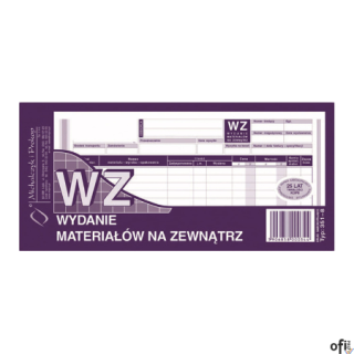 351-8 WZ wydanie materiałów na zewnątrz, 1/3 A4 80 kartek, MICHALCZYK&PROKOP