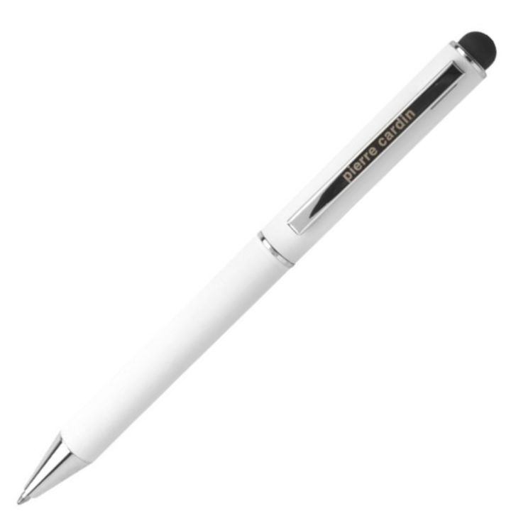 Długopis metalowy touch pen soft touch CLAUDIE Pierre Cardin - Biały