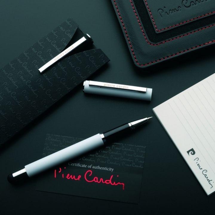 Pióro kulkowe touch pen soft touch CLAUDIE Pierre Cardin - Biały
