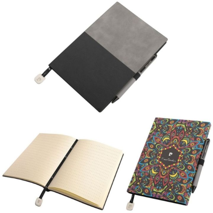 Notatnik A5 w kropki i długopis REPORTER Pierre Cardin - Szary