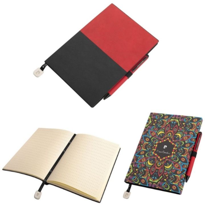 Notatnik A5 w kropki i długopis REPORTER Pierre Cardin - Czerwony