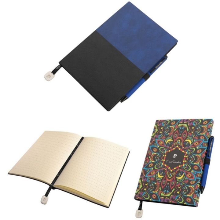 Notatnik A5 w kropki i długopis REPORTER Pierre Cardin - Niebieski