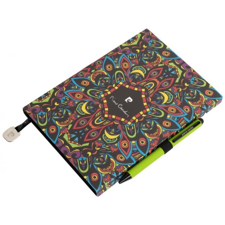 Notatnik A5 w kropki i długopis REPORTER Pierre Cardin - Zielony