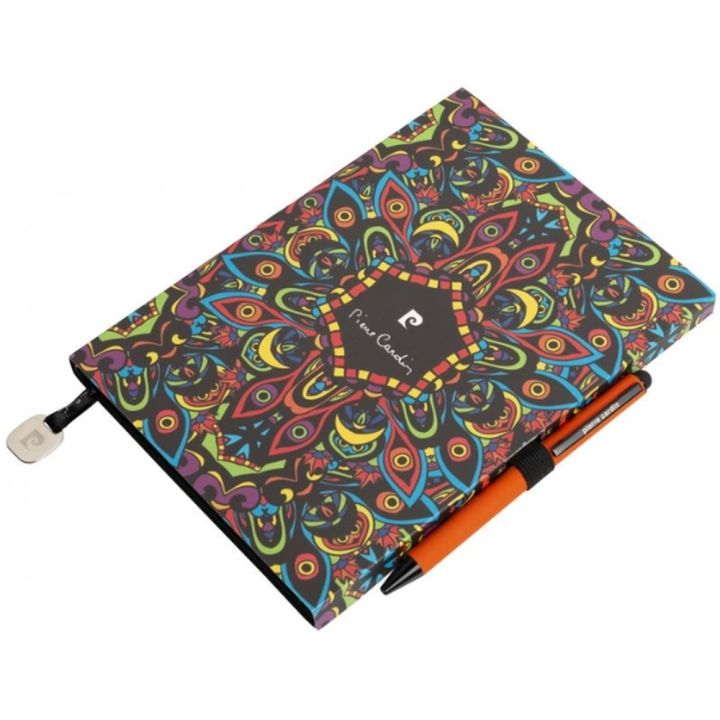 Notatnik A5 w kropki i długopis REPORTER Pierre Cardin - Pomarańczowy