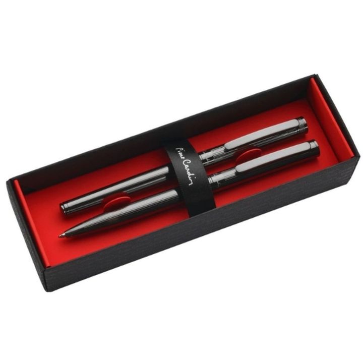 Zestaw piśmienny długopis i pióro kulkowe RENEE Pierre Cardin - Ciemnoszary