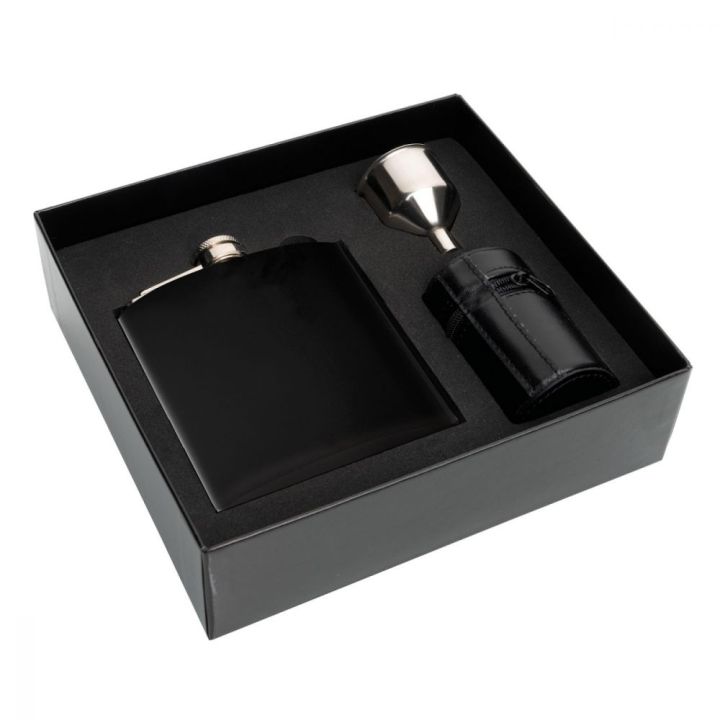 Piersiówka 236 ml MADONIE Schwarzwolf - Czarny