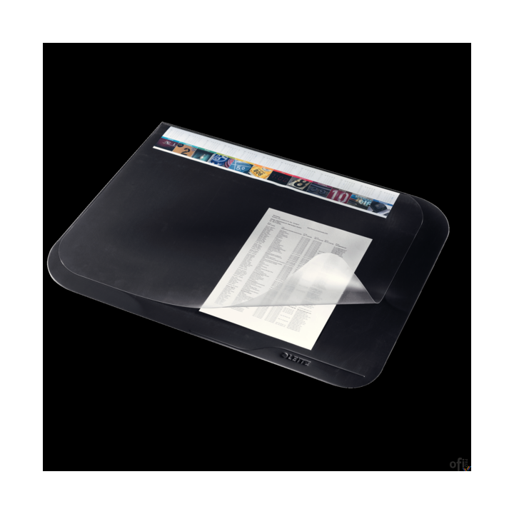 Podkładka na biurko z folią 500x650mm czarna LEITZ 53120195