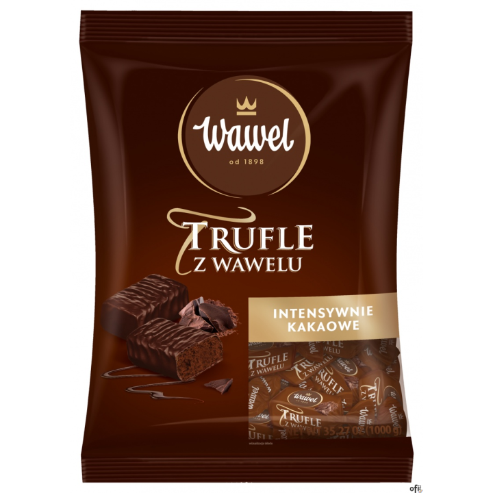 Cukierki Trufle o smaku rumowym w czekoladzie 1kg WAWEL