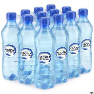 Woda KROPLA BESKIDU gazowana 0.5L butelka PET zgrzewka 12 szt. KAUCJA