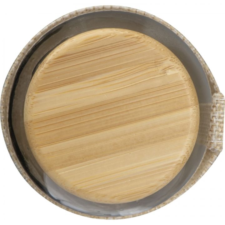 Butelka szklana z pokrowcem 500 ml CARLOTTA - Przeźroczysty