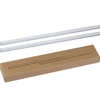 Słomki do napojów szklane 2 szt. 21 cm MARCELINA - Przeźroczysty