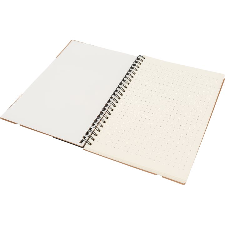 Notatnik A5 w kropki z karteczkami do markowania CATHARINA - Brązowy