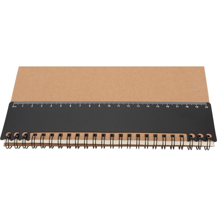 Notatnik A5 w kropki z karteczkami do markowania CATHARINA - Brązowy