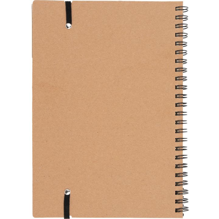 Notatnik A5 w kropki z karteczkami do markowania CATHARINA - Brązowy