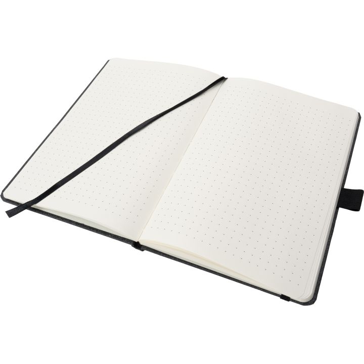 Notatnik A5 w kropki z papieru z recyklingu AGNESE - Czarny