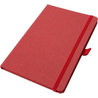 Notatnik A5 w kropki z papieru z recyklingu AGNESE - Czerwony