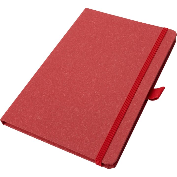 Notatnik A5 w kropki z papieru z recyklingu AGNESE - Czerwony