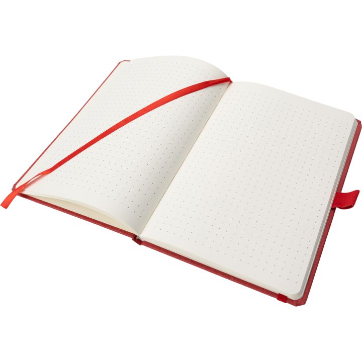 Notatnik A5 w kropki z papieru z recyklingu AGNESE - Czerwony