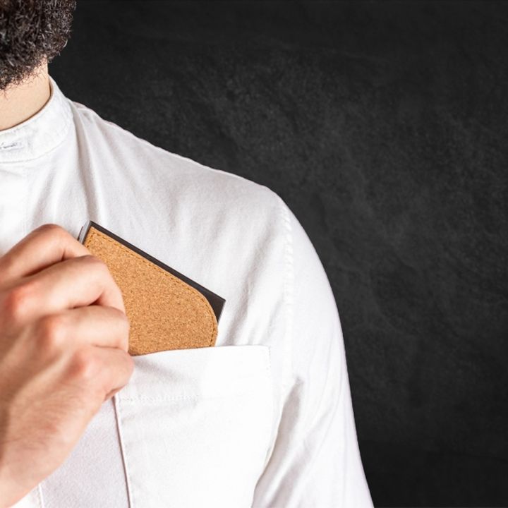 Etui na wizytówki ROBERTO - Beżowy