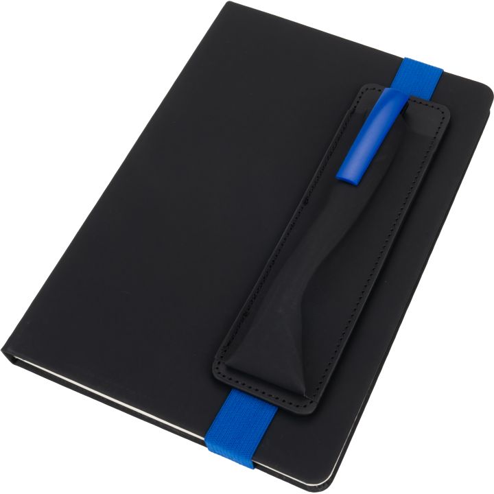 Notatnik A5 w linie z długopisem CARSON - Niebieski