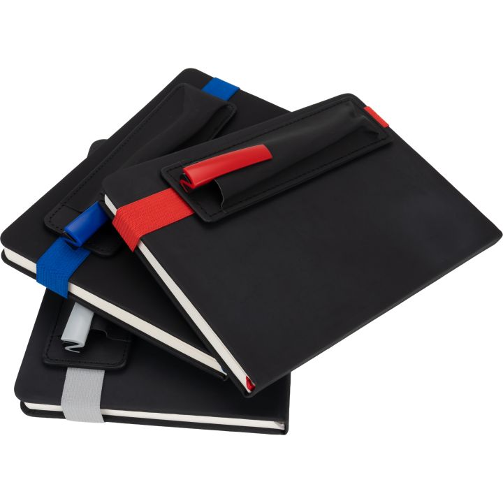 Notatnik A5 w linie z długopisem CARSON - Szary