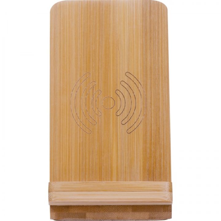 Stojak na telefon z ładowarką indukcyjną JULIUS - Beżowy