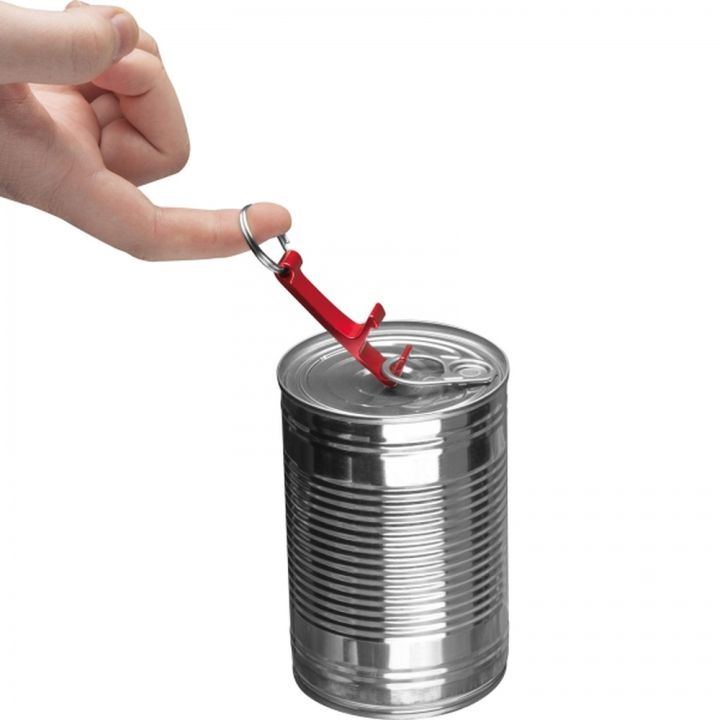 Brelok metalowy otwieracz do butelek ADRIANO - Czerwony