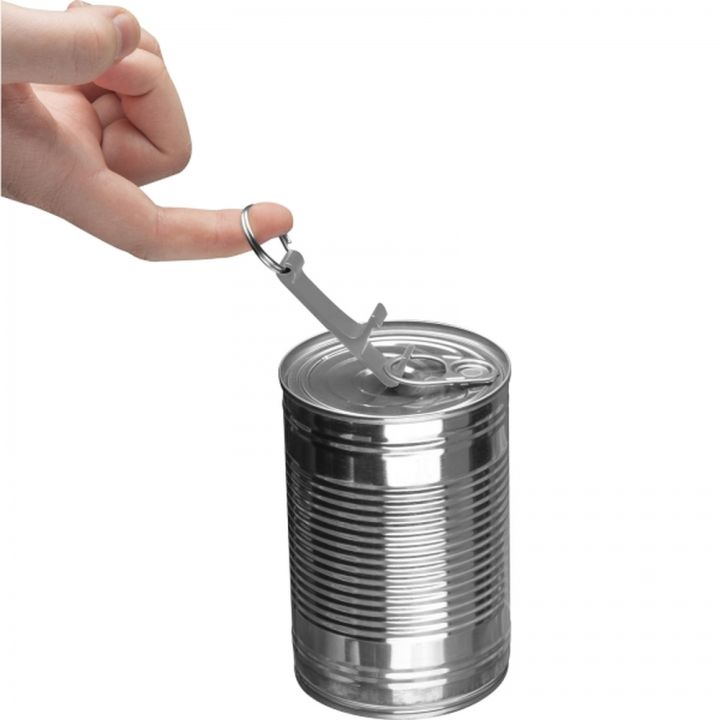 Brelok metalowy otwieracz do butelek ADRIANO - Szary