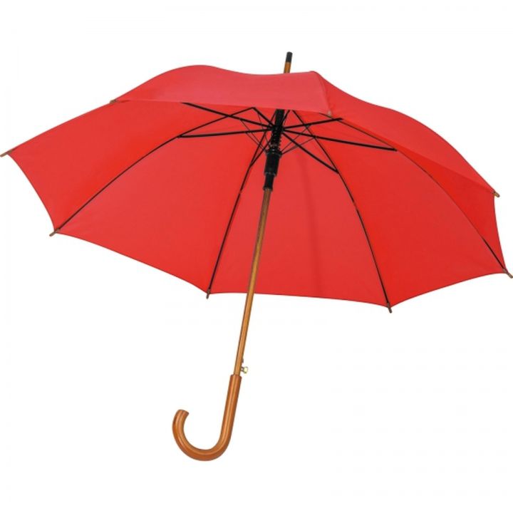 Parasol automatyczny ø105 cm RPET CHRISTINE - Czerwony