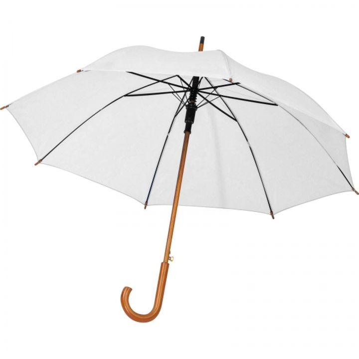 Parasol automatyczny ø105 cm RPET CHRISTINE - Biały