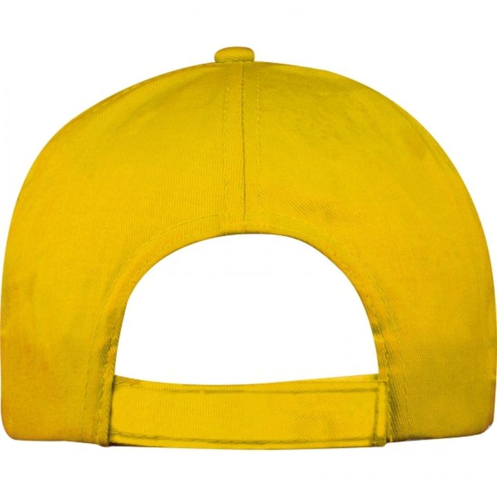Czapka z daszkiem bawełniana 5 paneli 170g/m2 MEGAN - żółty